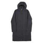 MISS SIXTY Womens Black Hooded Zip Up Longline Polyamide Jacket S Plain Stylish