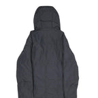 MISS SIXTY Womens Black Hooded Zip Up Longline Polyamide Jacket S Plain Stylish