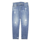 G-STAR Mens Blue Regular Fit Straight Denim Light Wash Jeans W32 L39 Distressed