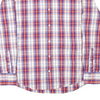 TOMMY HILFIGER Mens Red & Blue Checked Shirt S Classic Fit Button Down Cotton