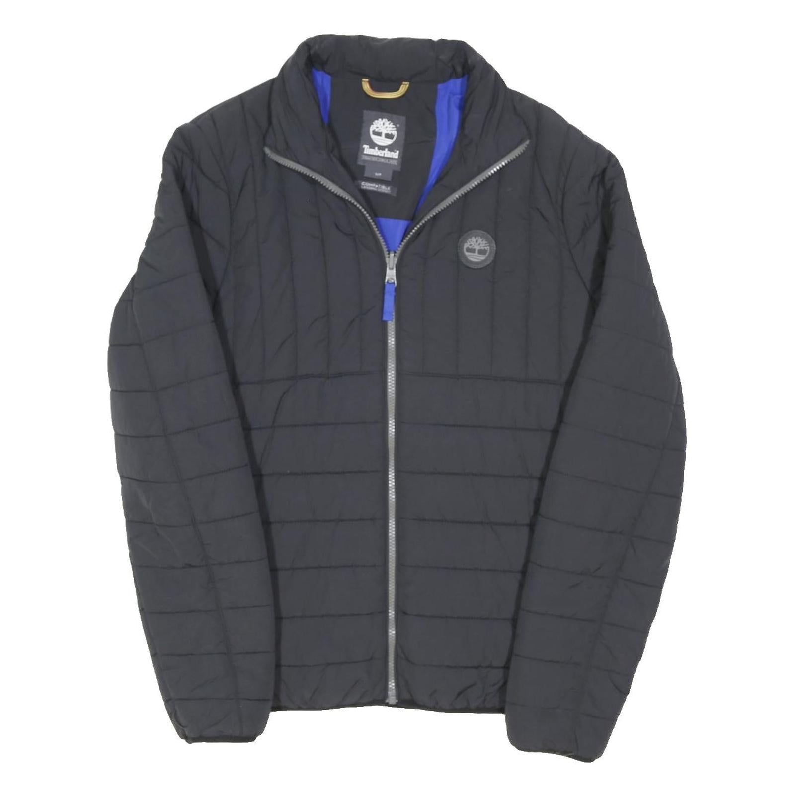TIMBERLAND Mens Black Jacket S Polyester Blend Quilted Zip Closure Casual