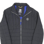 TIMBERLAND Mens Black Jacket S Polyester Blend Quilted Zip Closure Casual