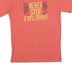 THE NORTH FACE Mens Red Graphic T-Shirt S Short Sleeve Crew Neck Explorer Print