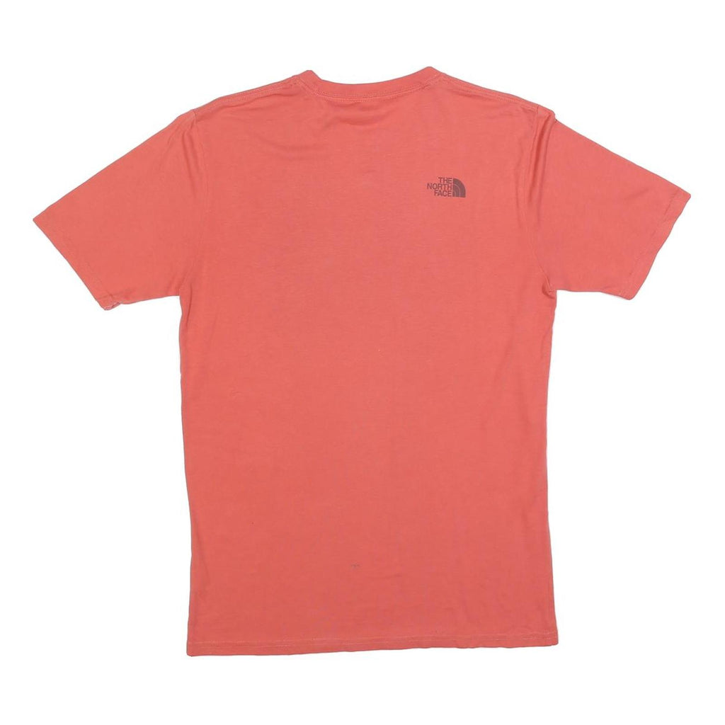 THE NORTH FACE Mens Red Graphic T-Shirt S Short Sleeve Crew Neck Explorer Print
