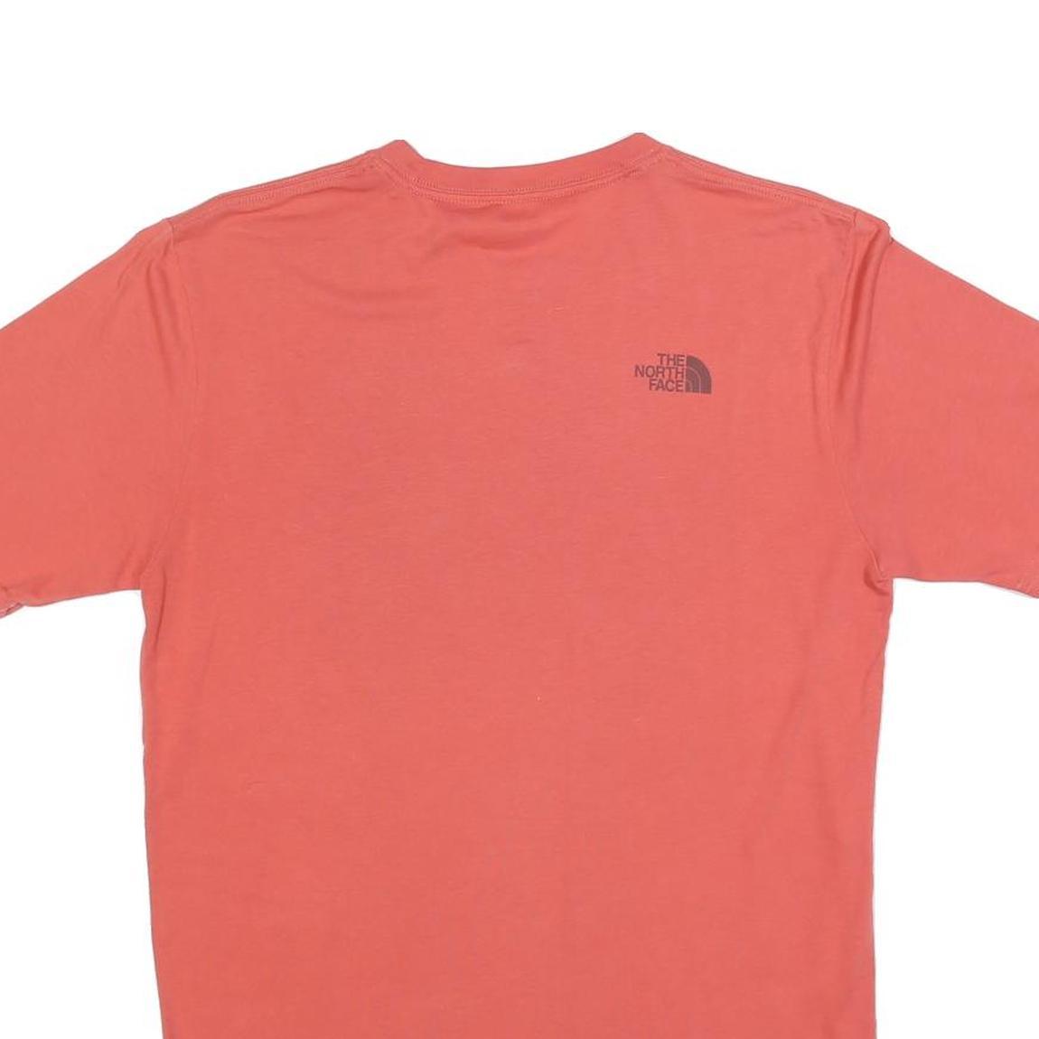 THE NORTH FACE Mens Red Graphic T-Shirt S Short Sleeve Crew Neck Explorer Print