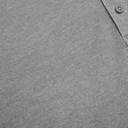 NIKE Mens Grey Long Sleeve Plain Polo Shirt L Cotton Blend Casual Sport