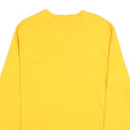 CHAMPION Mens Yellow Long Sleeve Crew Neck Logo T-Shirt M Cotton Blend