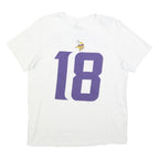 NIKE Mens White & Purple Jefferson 18 Graphic T-Shirt L Short Sleeve Crew Neck