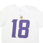 NIKE Mens White & Purple Jefferson 18 Graphic T-Shirt L Short Sleeve Crew Neck