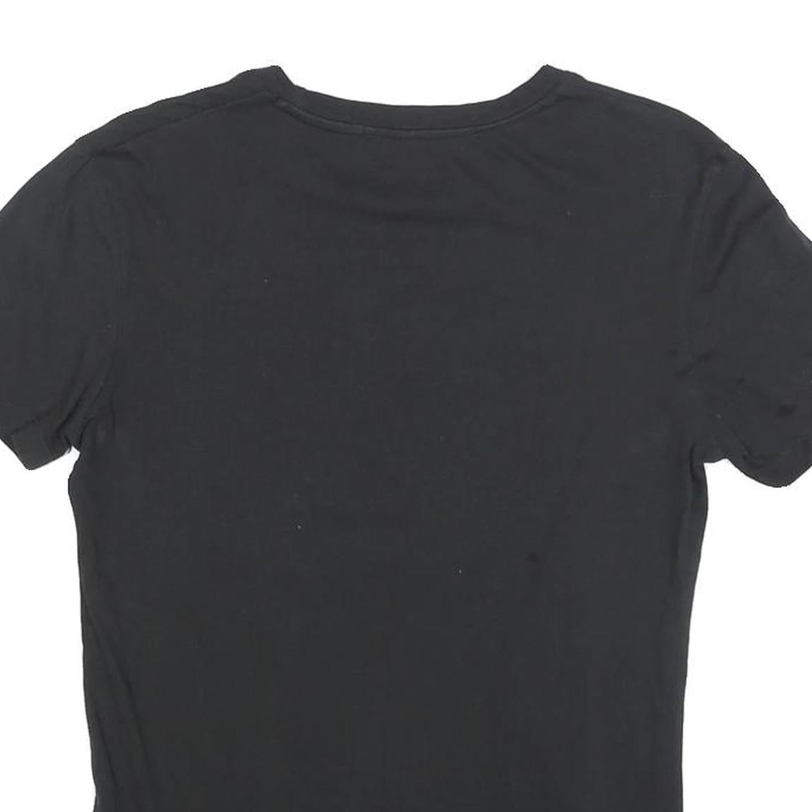 CALVIN KLEIN JEANS Womens Black T-Shirt S Short Sleeve Crew Neck Logo Print