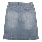 SASS & BIDE Womens Blue Denim Plain Mini Cotton Blend Skirt UK 12 Casual Stylish