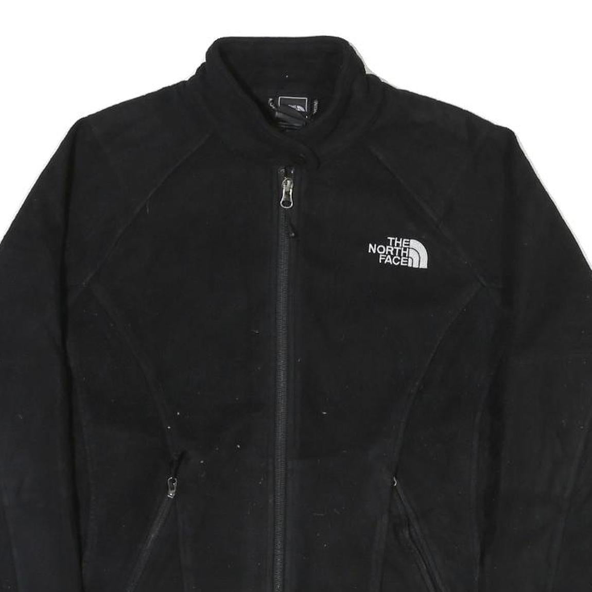 THE NORTH FACE Womens Black Fleece Jacket M Polyester Blend Zip Outdoor Casual