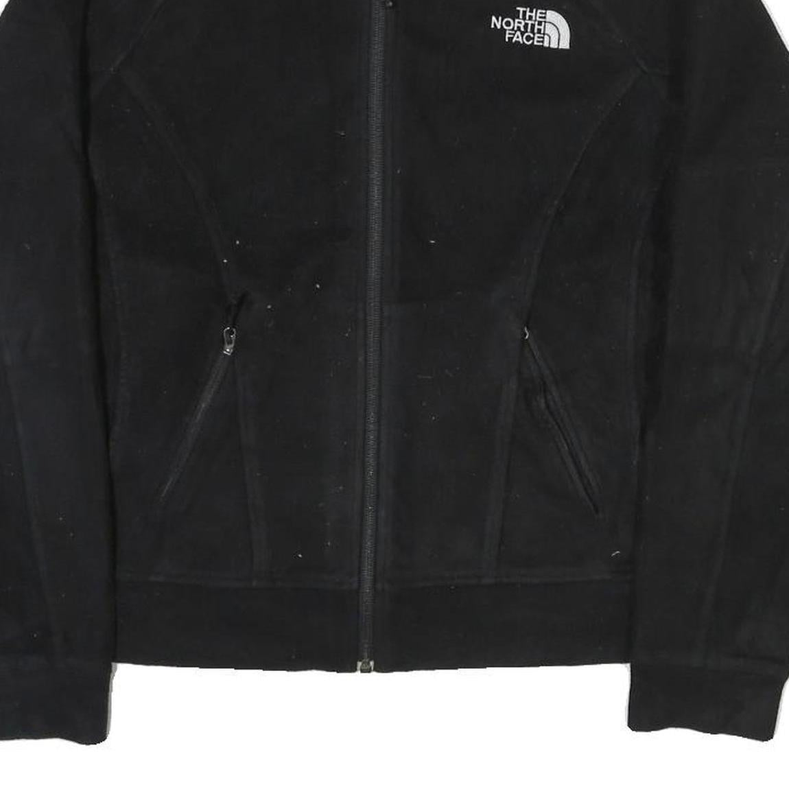 THE NORTH FACE Womens Black Fleece Jacket M Polyester Blend Zip Outdoor Casual