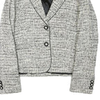 MAX MARA STUDIO Womens Black & White Tweed Button Jacket XS Synthetic Classic
