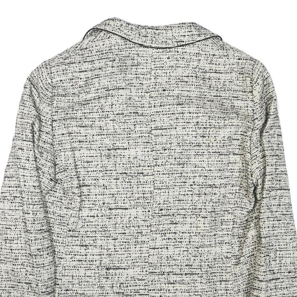 MAX MARA STUDIO Womens Black & White Tweed Button Jacket XS Synthetic Classic