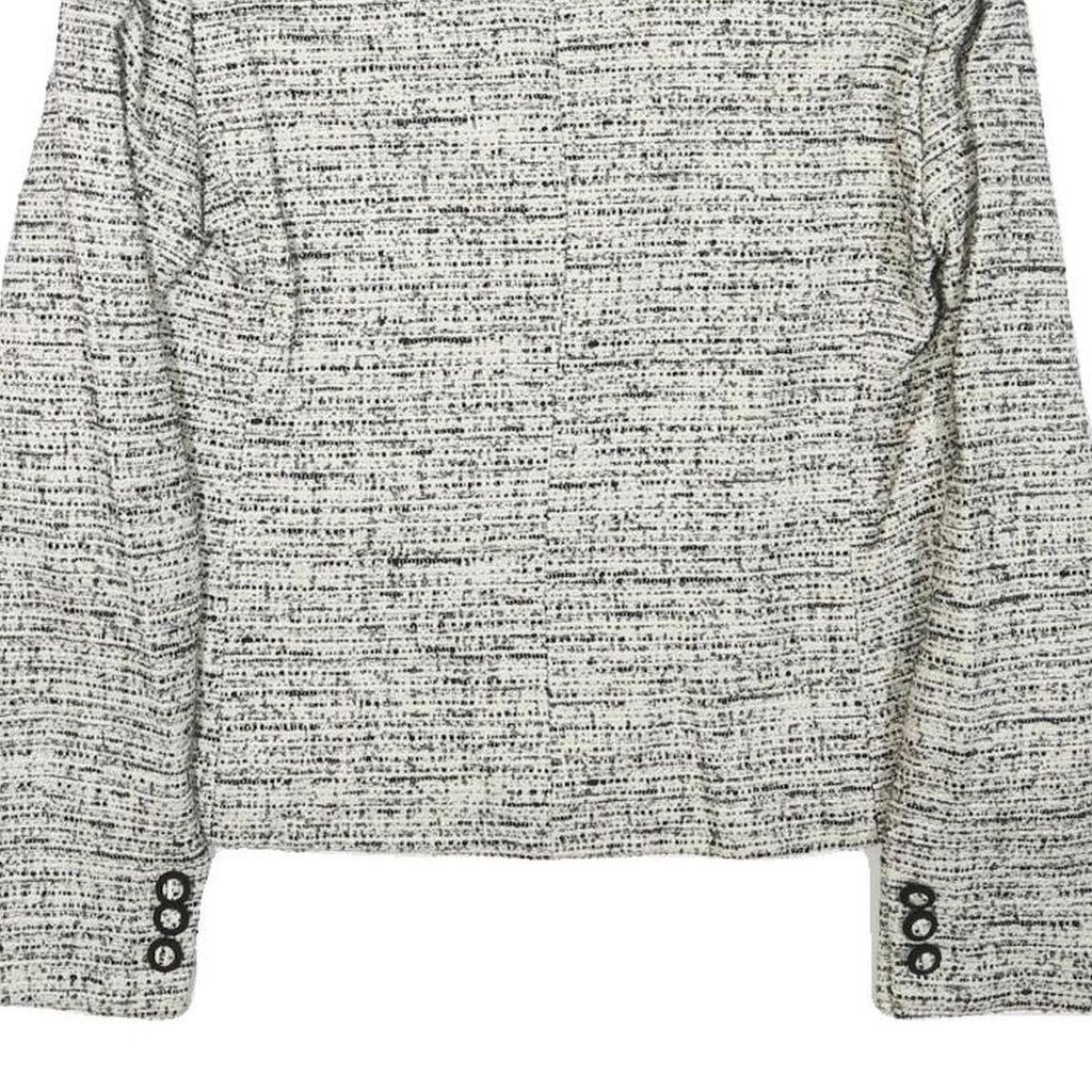 MAX MARA STUDIO Womens Black & White Tweed Button Jacket XS Synthetic Classic