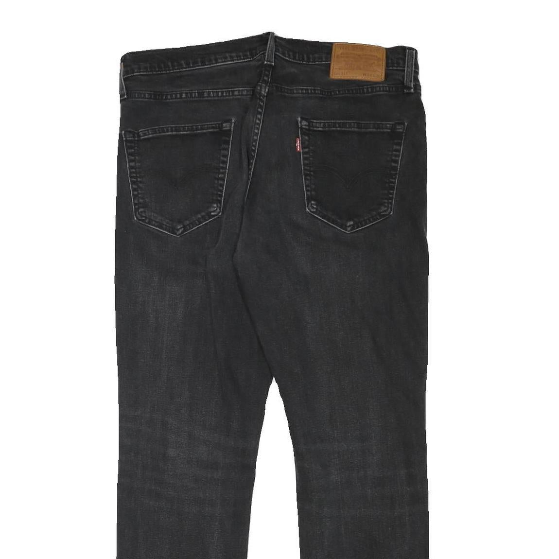 LEVI'S 511 BIG E Mens Jeans Black Slim Skinny Denim Medium W33 L29 Zip