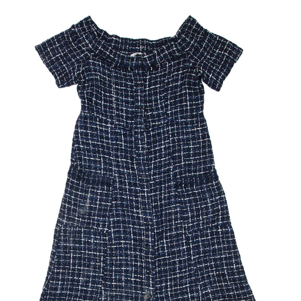 ZARA Womens Day Dress Blue Short Sleeve Midi L
