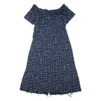 ZARA Womens Day Dress Blue Short Sleeve Midi L