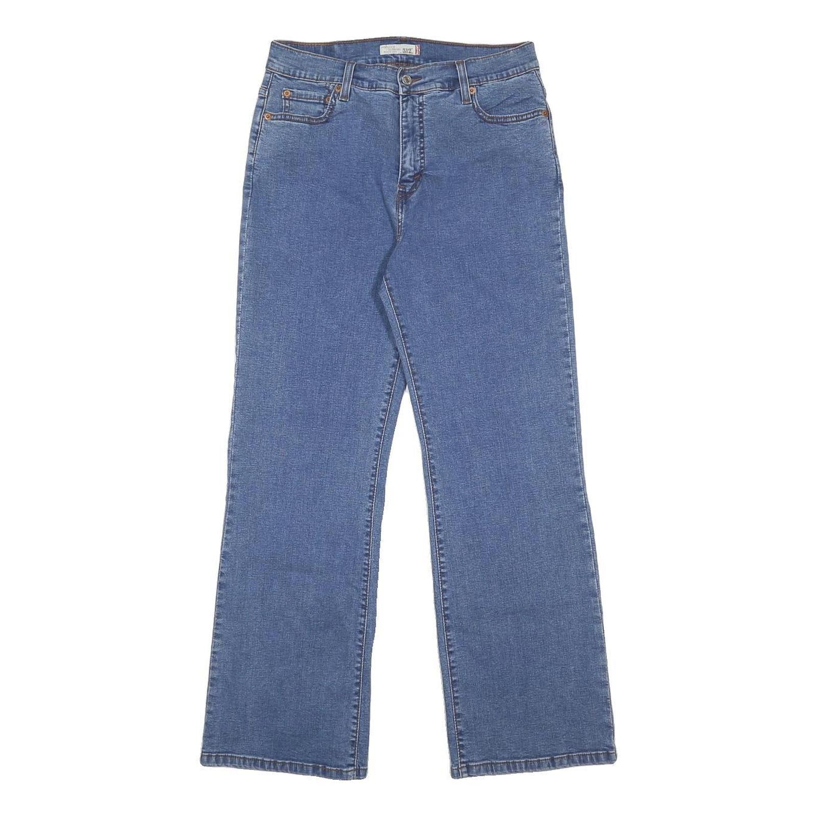 LEVI'S 512 Womens Jeans Blue Relaxed Straight Denim Medium W28 L29 Classic Fit