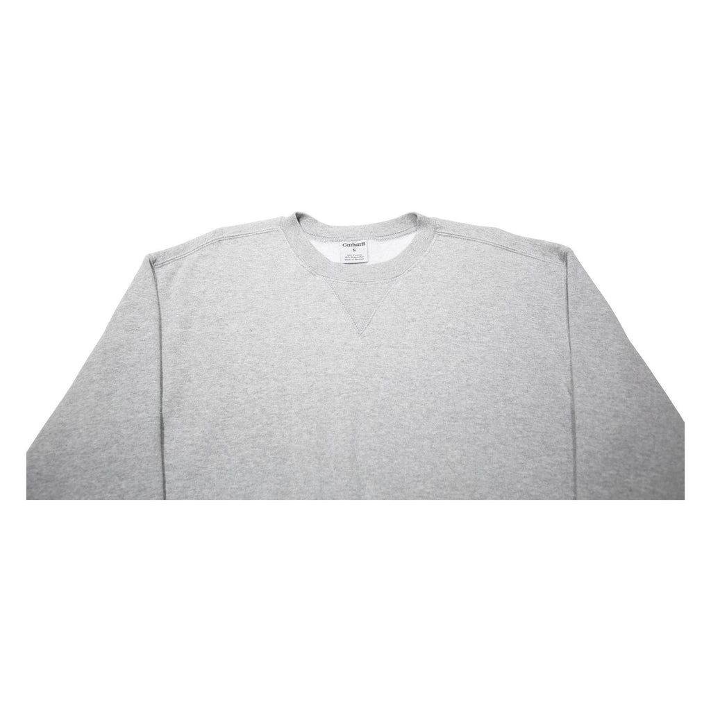 CARHARTT Mens Grey Cotton Blend Crew Neck Sweatshirt S Workwear Casual
