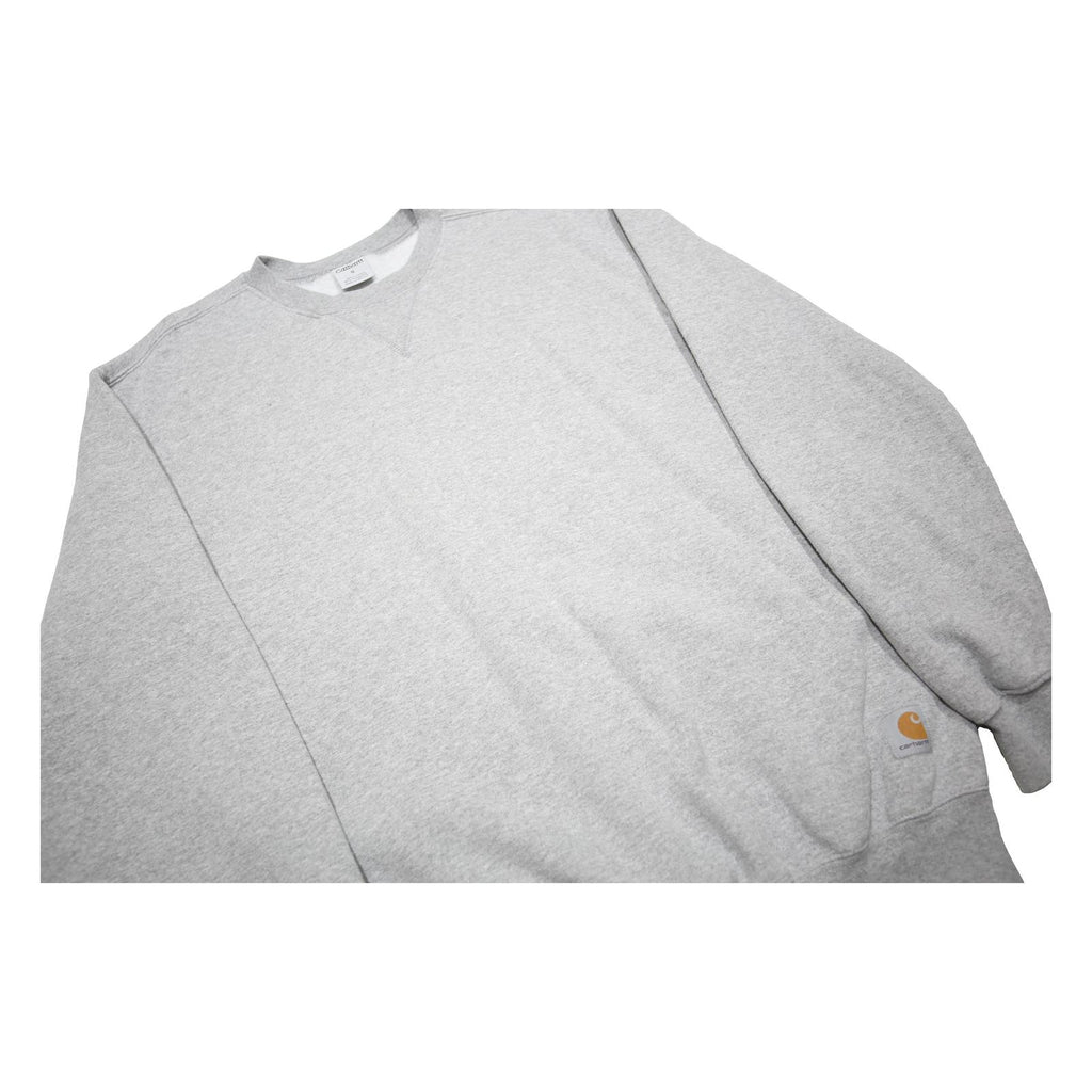 CARHARTT Mens Grey Cotton Blend Crew Neck Sweatshirt S Workwear Casual