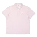LACOSTE Womens Pink Short Sleeve Plain M Polo Shirt Cotton Blend Casual