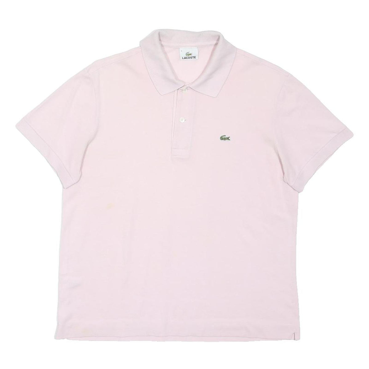 LACOSTE Womens Pink Short Sleeve Plain M Polo Shirt Cotton Blend Casual