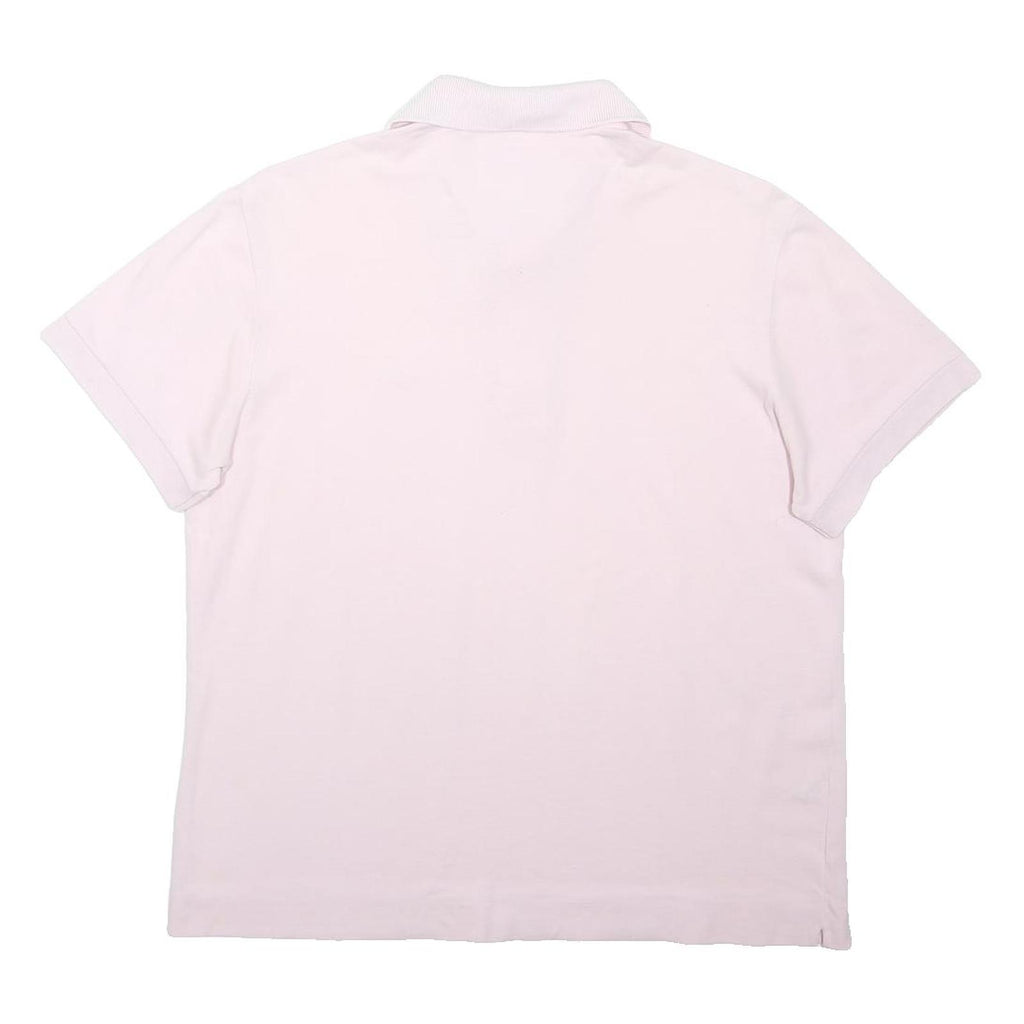 LACOSTE Womens Pink Short Sleeve Plain M Polo Shirt Cotton Blend Casual