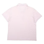 LACOSTE Womens Pink Short Sleeve Plain M Polo Shirt Cotton Blend Casual