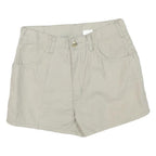 TOP Womens Shorts Beige Casual Plain S W26 Cotton Blend Summer Wear