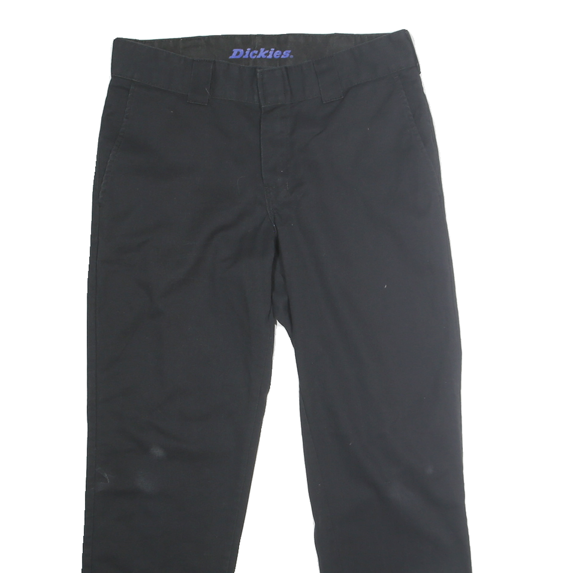 DICKIES Mens Regular Fit Black Polyester Blend Trousers W32 L30 Workwear Zip