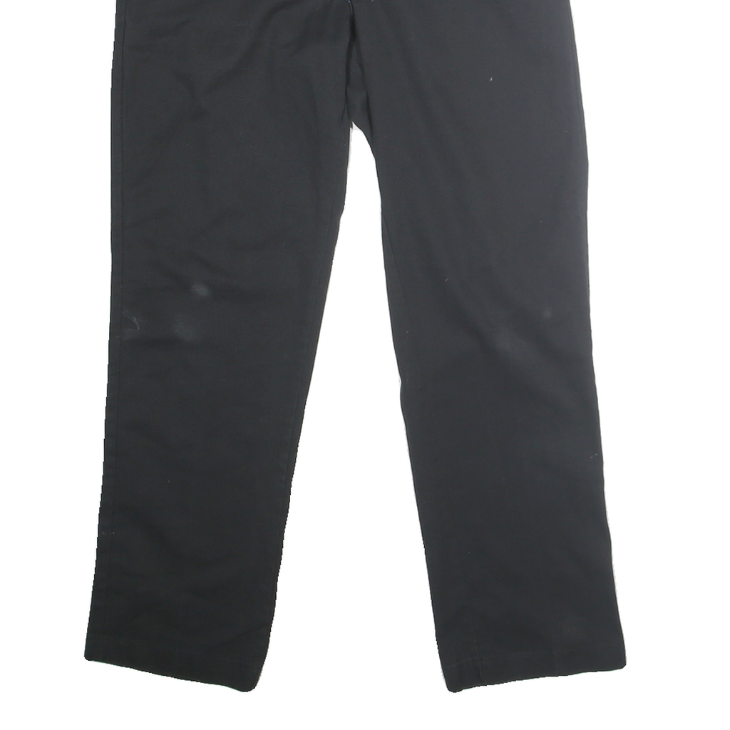 DICKIES Mens Regular Fit Black Polyester Blend Trousers W32 L30 Workwear Zip