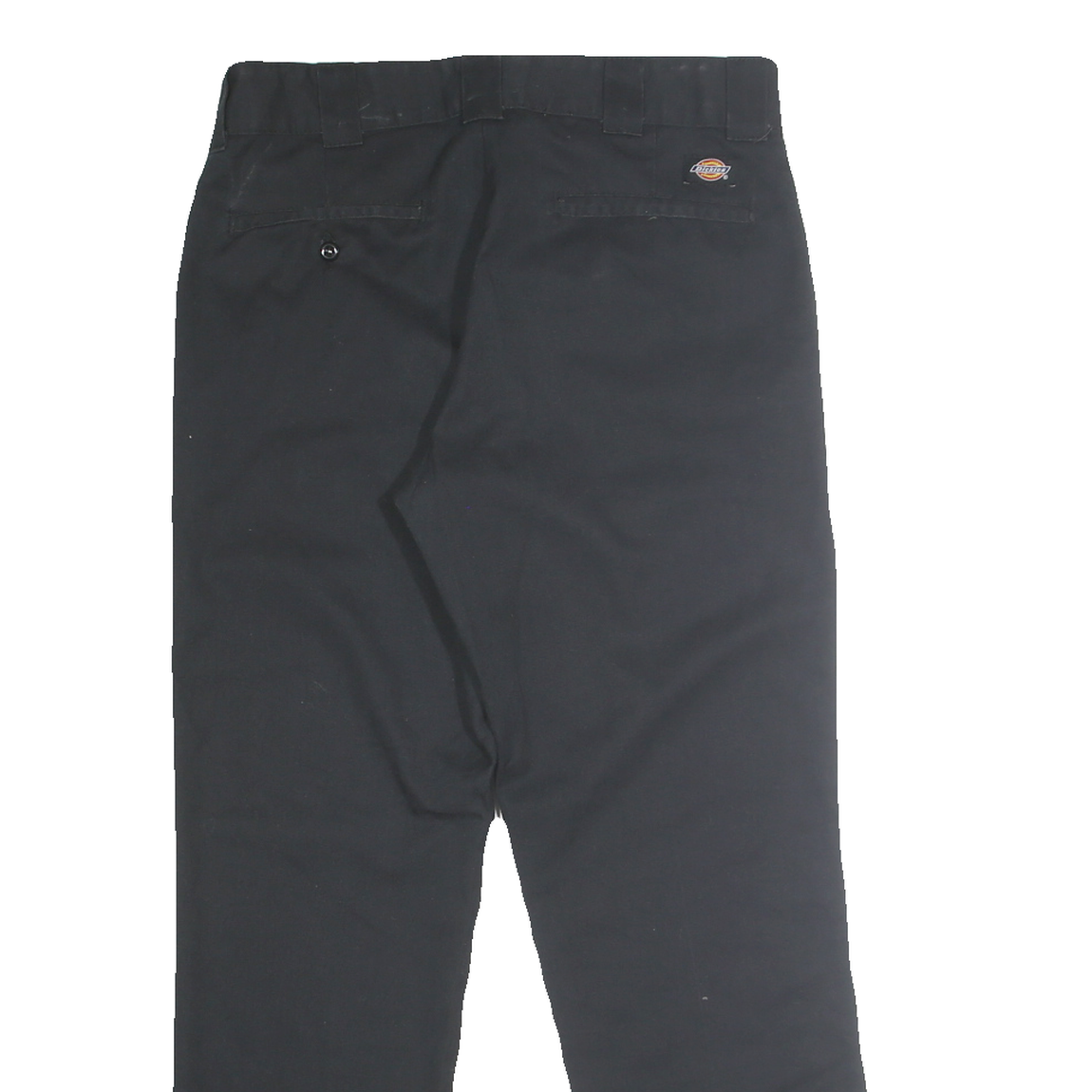 DICKIES Mens Regular Fit Black Polyester Blend Trousers W32 L30 Workwear Zip