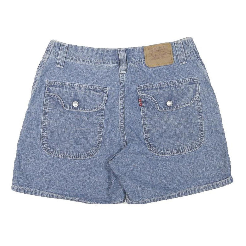 LEVI'S Womens Blue Denim Casual Shorts UK 8 W30 Cotton Blend Classic Fit