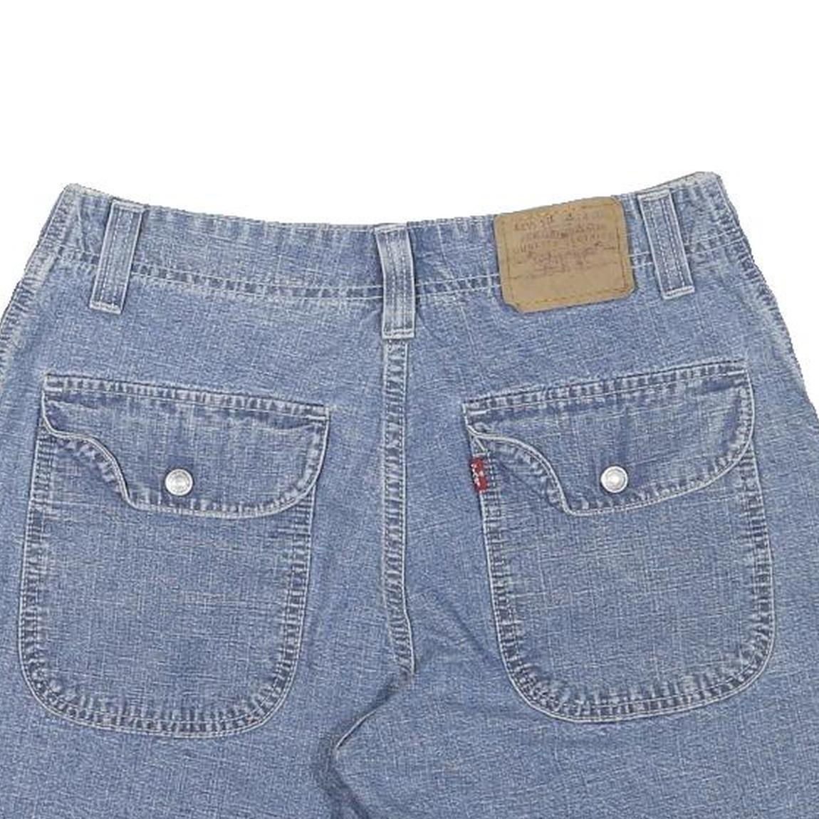 LEVI'S Womens Blue Denim Casual Shorts UK 8 W30 Cotton Blend Classic Fit