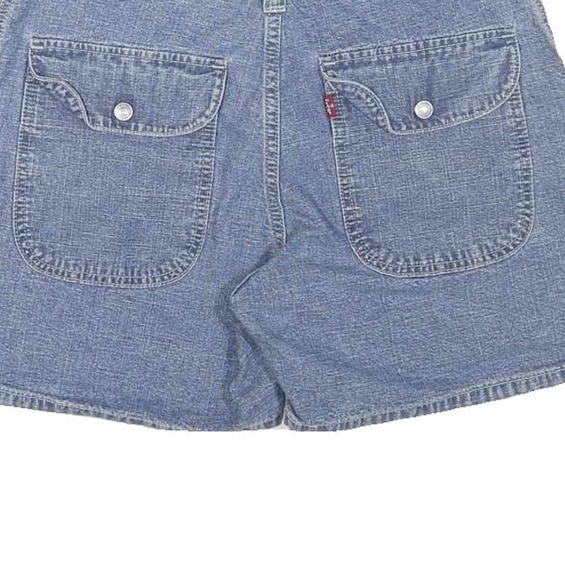 LEVI'S Womens Blue Denim Casual Shorts UK 8 W30 Cotton Blend Classic Fit