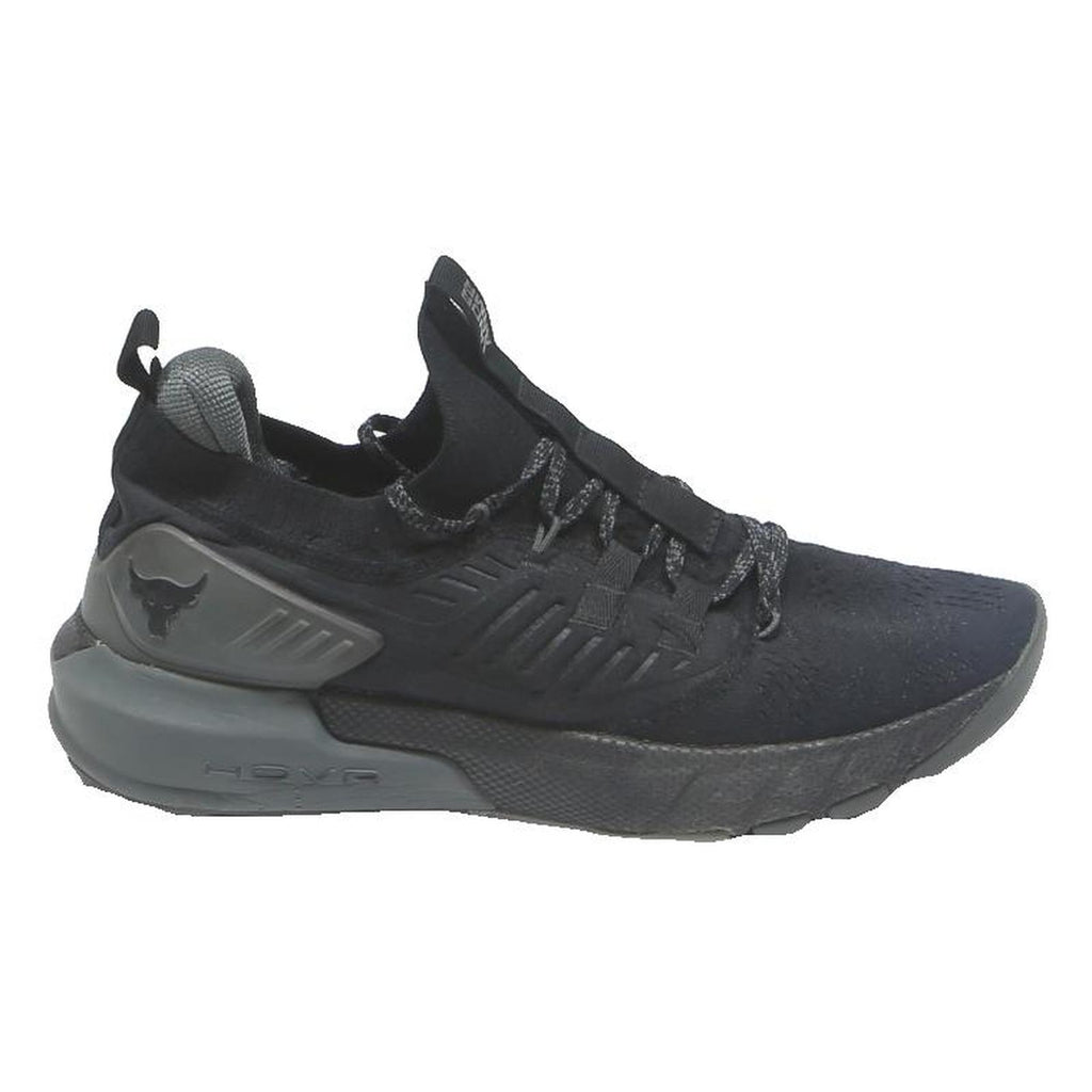 UNDER ARMOUR Project Rock 4 Mens Running Trainers Black & Grey Synthetic UK 8.5