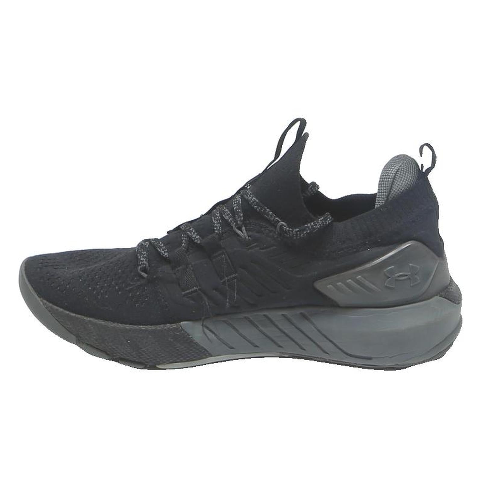 UNDER ARMOUR Project Rock 4 Mens Running Trainers Black & Grey Synthetic UK 8.5