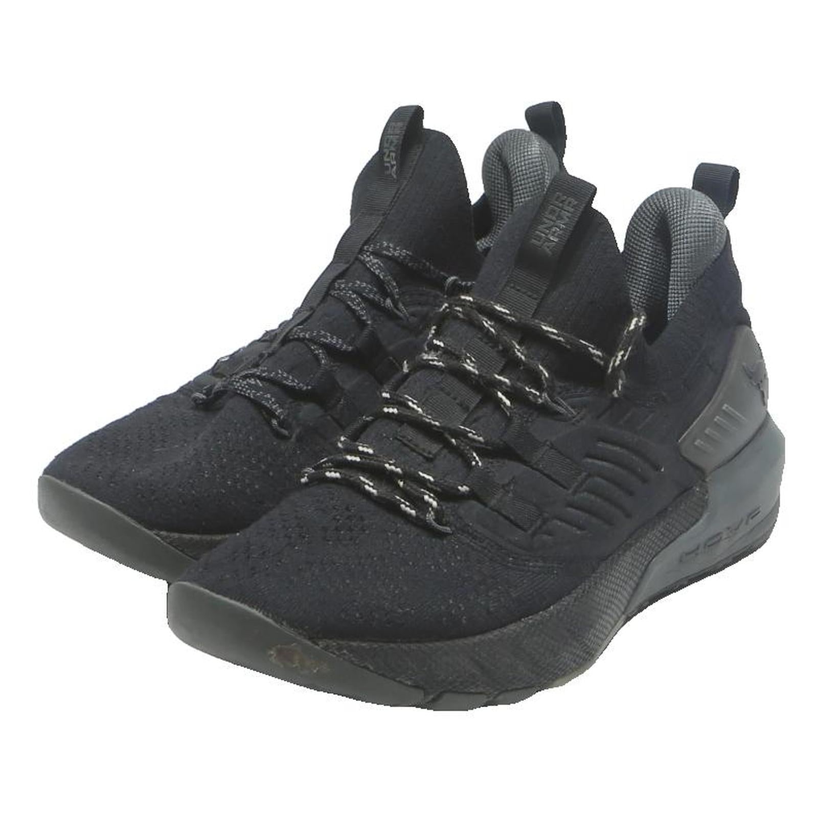 UNDER ARMOUR Project Rock 4 Mens Running Trainers Black & Grey Synthetic UK 8.5