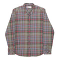 LEVI'S Mens Green & Red Check Shirt M Classic Cotton Long Sleeve Button Casual