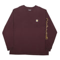 CARHARTT Mens Maroon Long Sleeve Crew Neck Cotton Blend XL Sleeve Print