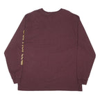 CARHARTT Mens Maroon Long Sleeve Crew Neck Cotton Blend XL Sleeve Print