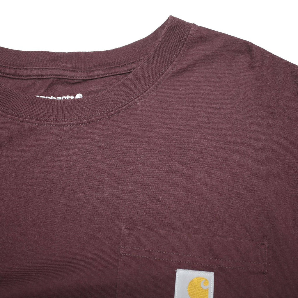 CARHARTT Mens Maroon Long Sleeve Crew Neck Cotton Blend XL Sleeve Print