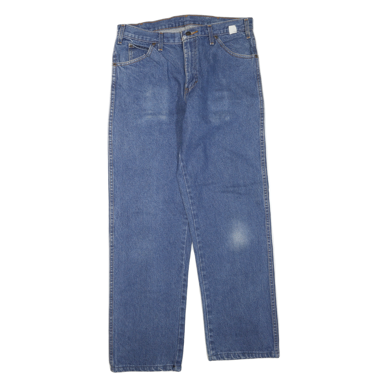 DICKIES Mens Jeans Blue Regular Straight Denim Medium W32 L30 Workwear Zip