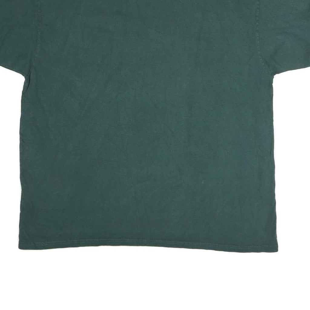 CARHARTT Mens Green Pocket T-Shirt 2XL Short Sleeve Crew Neck Plain Cotton