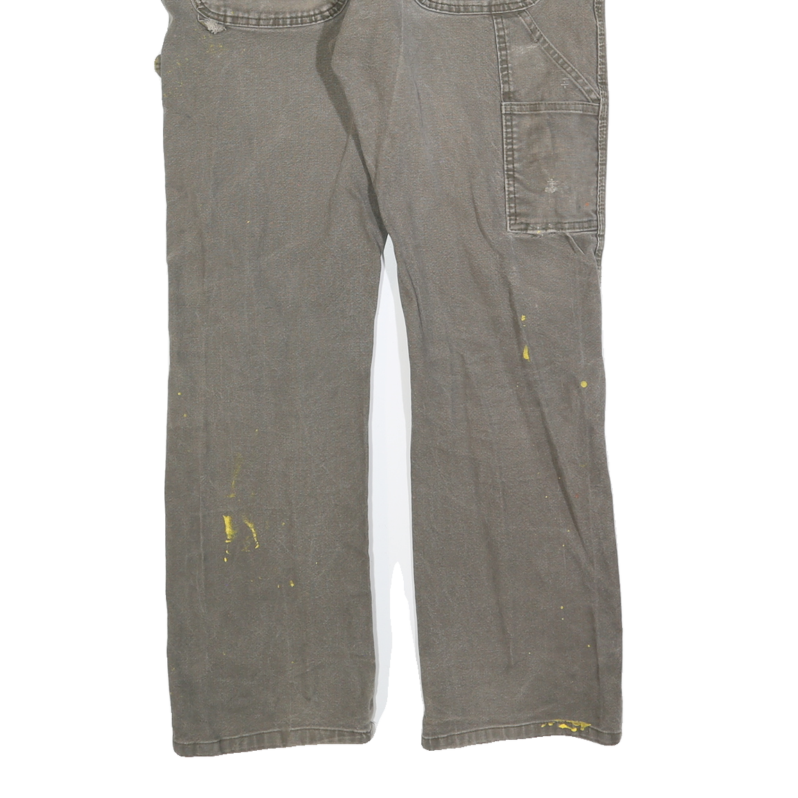 DICKIES Mens Regular Fit Jeans Brown Cotton Blend W34 L32 Workwear Utility Zip