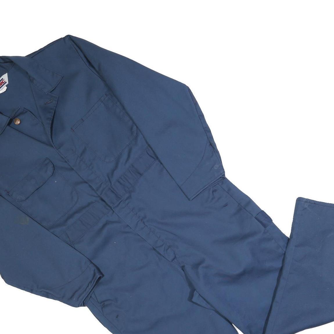 BIG MAC Mens Blue Dungarees Regular Fit Cotton Blend S W34 L28 Workwear Utility