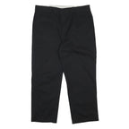 DICKIES Mens Cotton Blend Black Regular Fit Straight Leg Trousers W38 L27