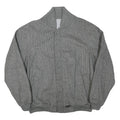 RENE D'ALLERT Mens Grey Wool Blend Jacket L Woven Classic Zip Casual Outerwear